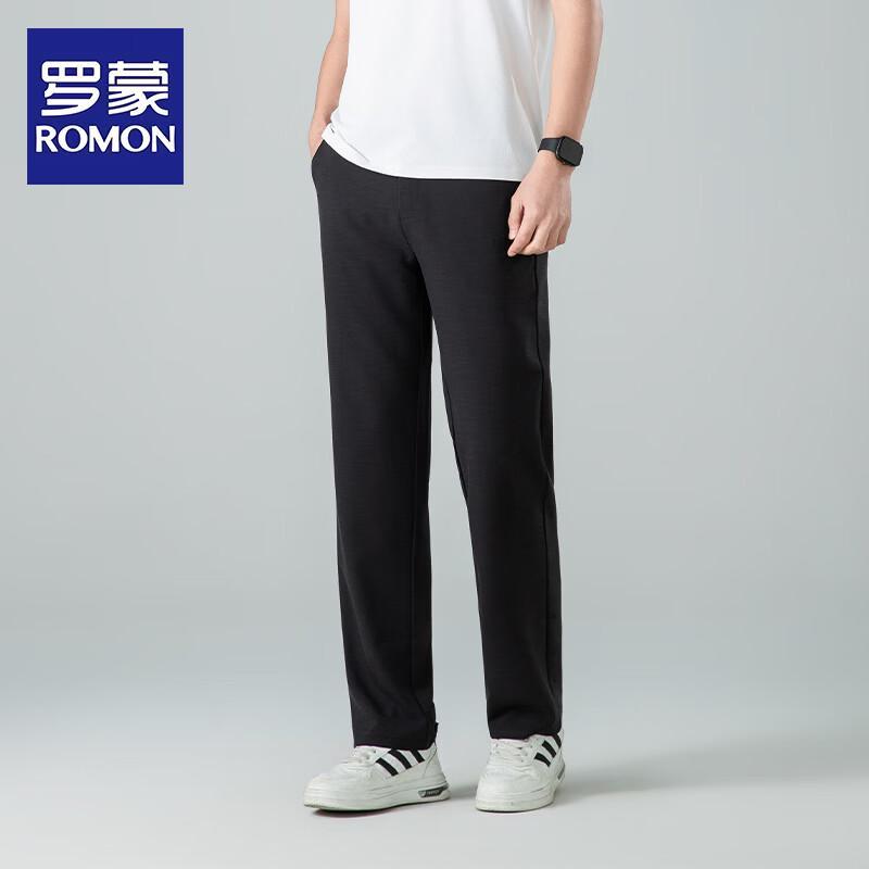 ROMON Men s Tencel Lyocell Straight Leg Casual Pants 33