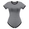 [LittleForBig] Erwachsenen-Romper [Klassischer Streifen] Baumwoll-Pyjama Schwarz XS