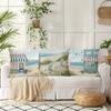 Charming Seaside Retreat Pillow CoversLiving Room Sofa Cushion Cover, Soft and Comfortable, Bedroom Room Decoration