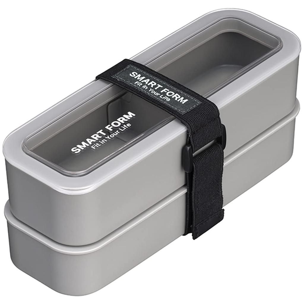 Iwasaki Industries Slim Lunch Gray 3-Way Easy-Care Box, B-1484 GN,