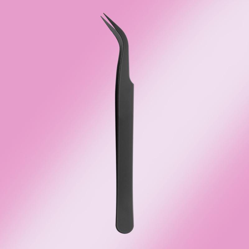 123mm Anti-Stick, No-Glue, Stainless Steel Round Tip Colored Tweezers for Jewelry and False Eyelashes