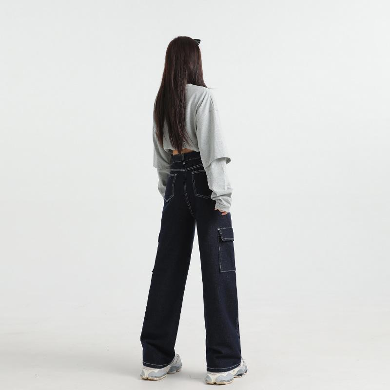 Super Soft Jeans Spring Work Clothes Wide-leg Jeans Women Spring Wide-leg Trousers Women Spring Work Clothes Women Spring