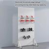 Metal Pegboard with Stand Movable Floor Standing Storage Rack Jewelry Hat Display Pegboard  Tools for Bedrooms Living Rooms and Kitchen