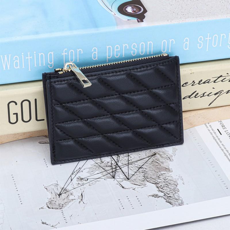 Leather Women's Mini Change Purse Multi-card ID Card Storage Bag Sheepskin Embroidery Driver's License Holder