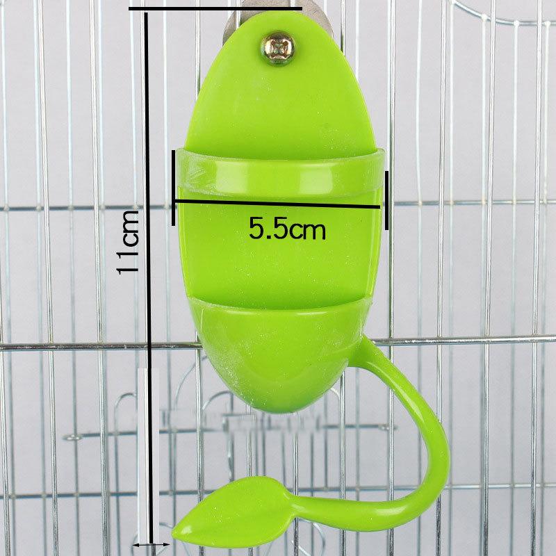 Bird Cuttlebone Holder with Feeding Dish for Parrots and Parakeets Calcium Supplement and Foraging Toy