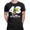 The Martian Mid Century Space Cartoon Classic Graphic 100% Cotton T-Shirt Tees Tops For Men