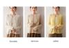 2025 A/W Women's Round Neck Wave Pattern 100% Cashmere Cardigan Sweater