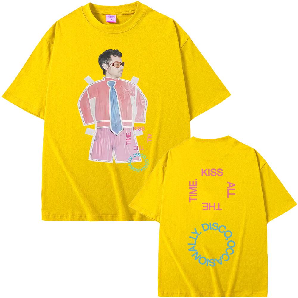 Kiss All The Time Disco Occasionally Graphic Tshirt Men Women Fashion Pop Music T Shirts Mens Hip Hop Oversized Tee Shirt Tops