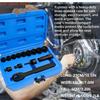 Y4UA 14 Piece Pass Through Socket Set SAE Standard Impacts Ready For Automotive And Machinery Maintenance Mechanical Repairs
