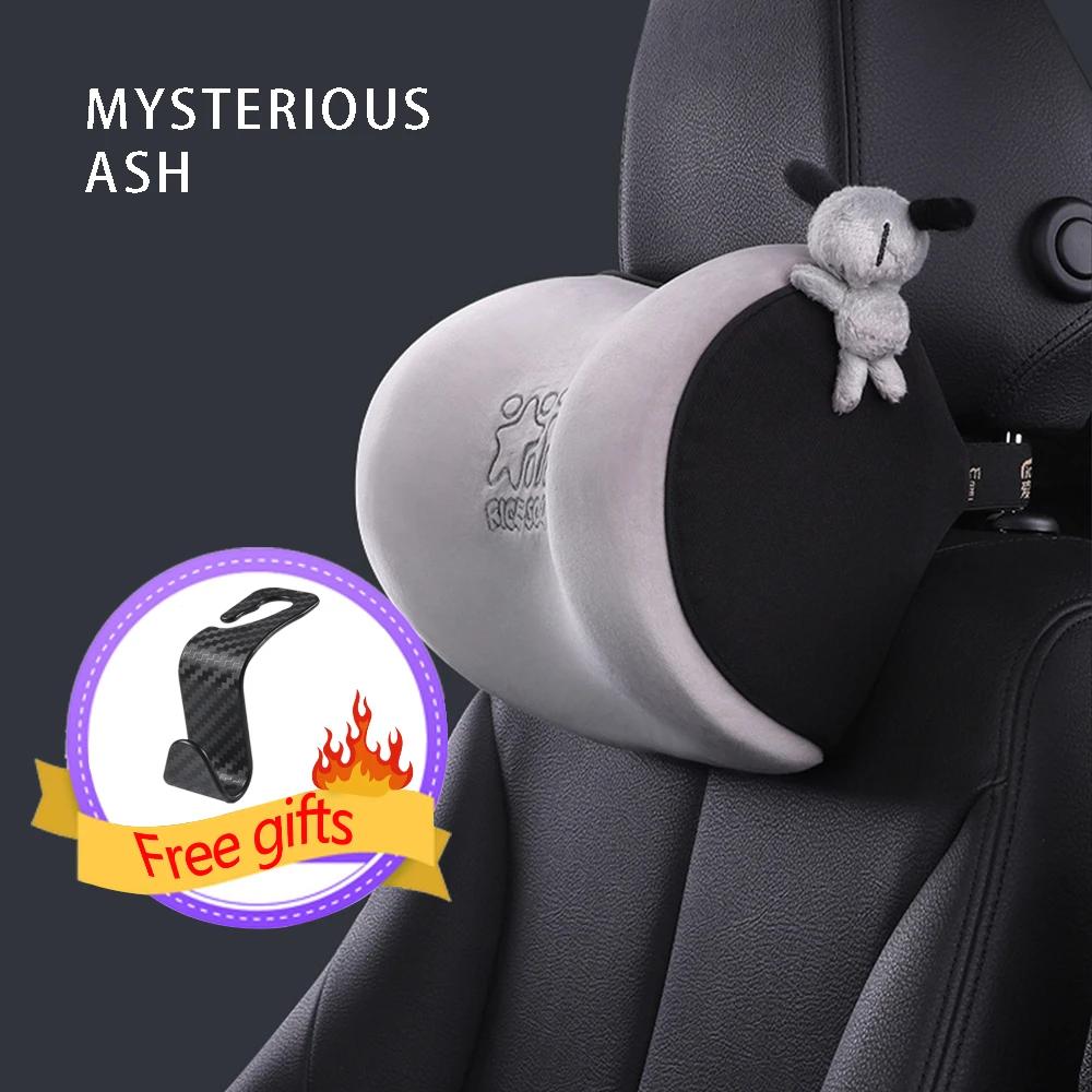 Car Neck Pillow Protective Lumbar Back Support Breathable Memory Foam Car Headrest Cushion Relieve Stress Car Interior Accessori