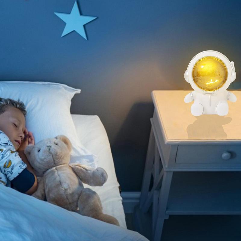 Astronaut Night Light Piggy Bank Bedside Decor Lamps Creative Figurine Coin Money Saving Box Toy For Kids Birthday Gifts