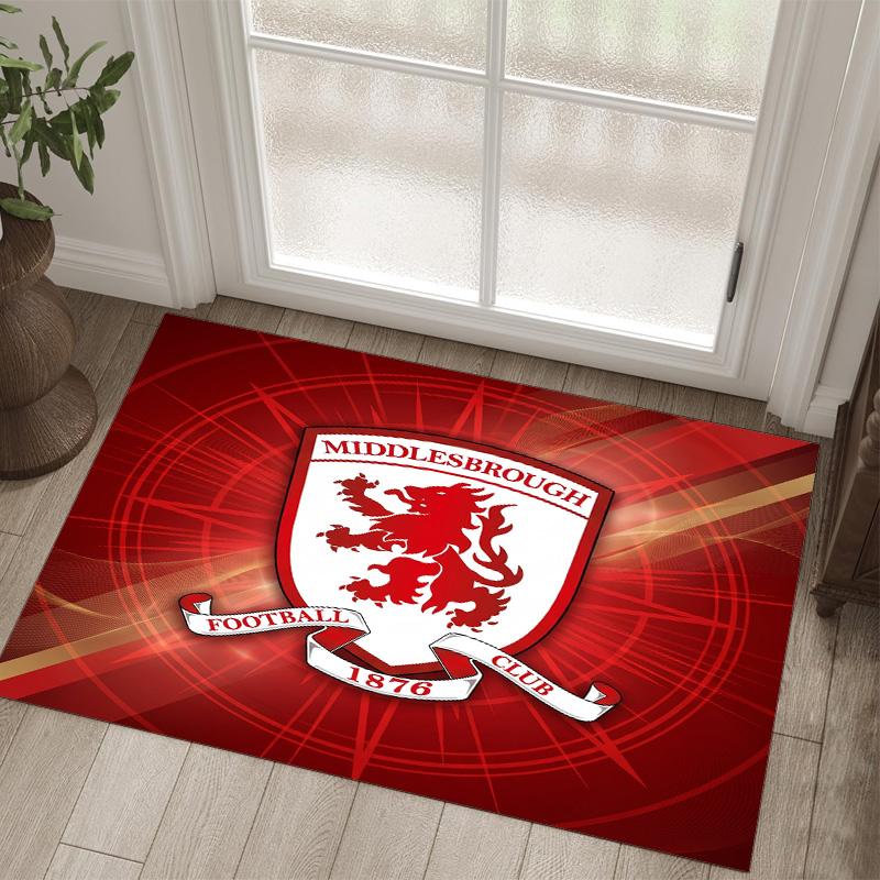 Middlesbrough Design Crystal Velvet Carpet Cozy Non?Slip Printed Rug For Bedroom Living Room Entrance