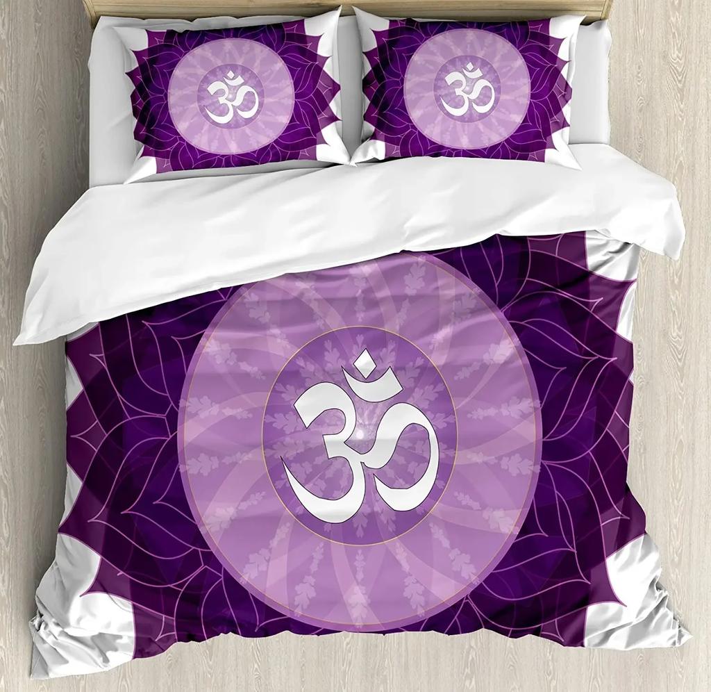Chakra Color Geometry Yoga Duvet Cover Bed Bedding Set Double Home Textile Quilt Cover Pillowcases Bedroom Bedding Set No Sheet