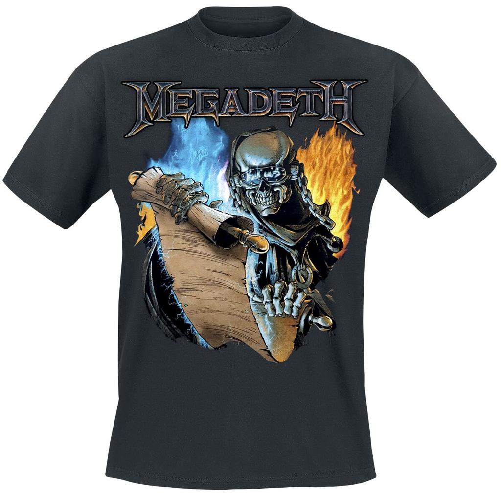 Y2k Summer Megadeth Graphic Cotton Band Tshirt Unisex Summer Short Sleeve Fashion Brand Tee Luxury Casual Vintage Tees
