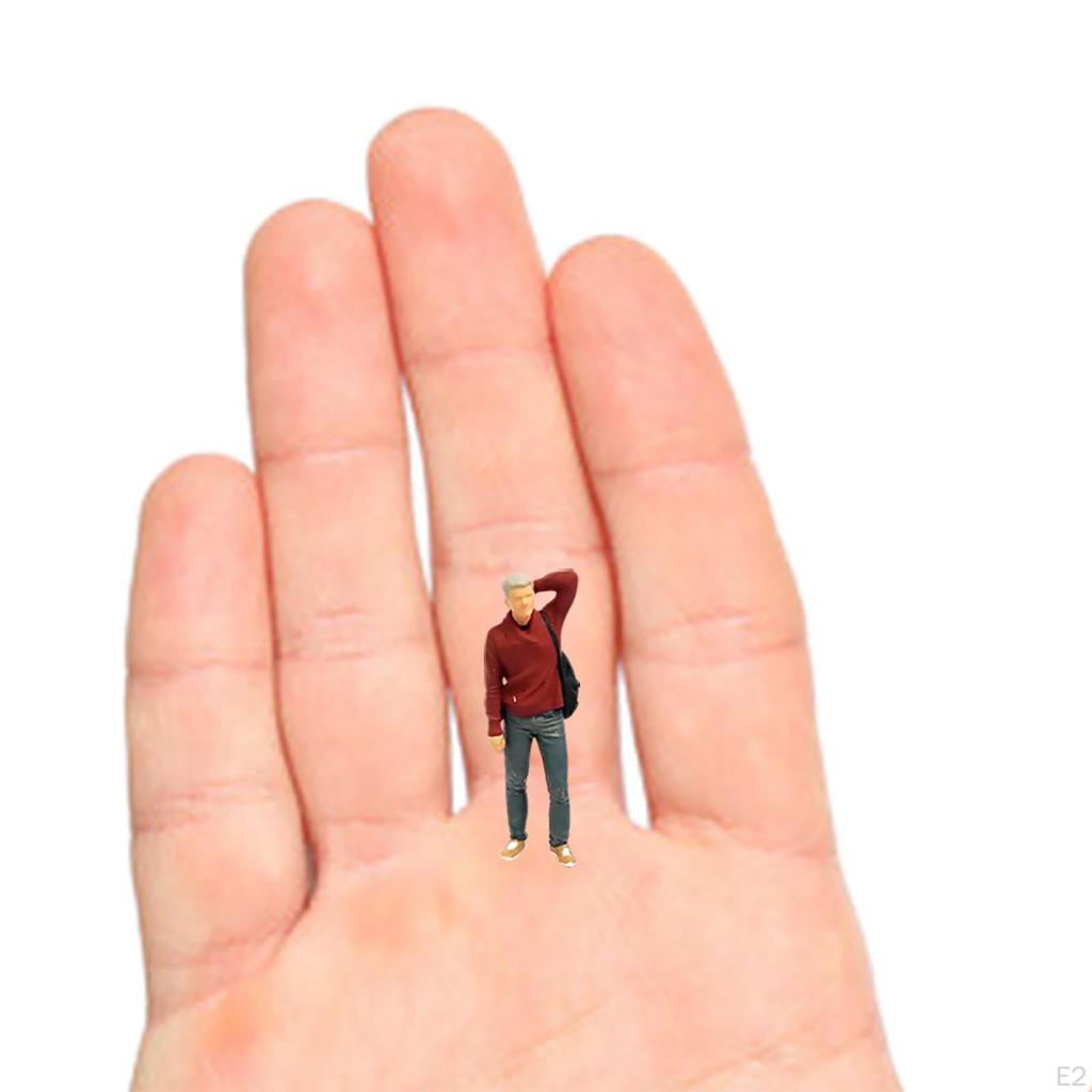 1/64 Accident Scale Doll Figures for Collectibles Ornament Micro Landscape Desktop Decor Railway