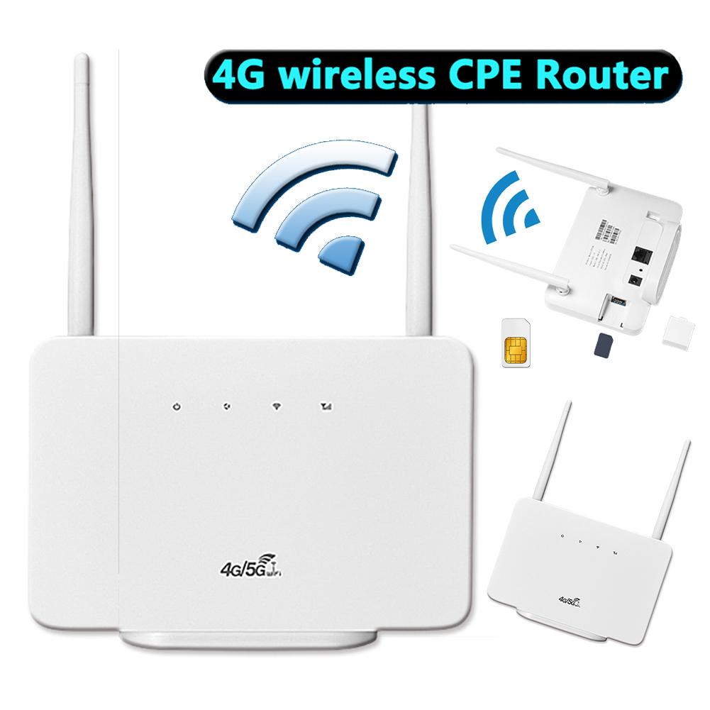 4G Wireless Router 300Mbps Wireless Hotspot External Antenna with Sim Card Slot EU Plug for Home Travel Work