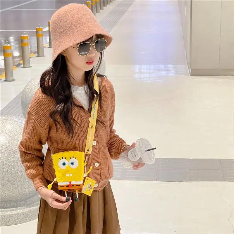 New cartoon SpongeBob SquarePants Kids Shoulder Bags Girl and Boys Cute gift Bag