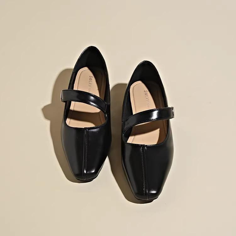 French Retro Temperament Light Mouth Single Shoes Women's 2025 Spring New High-end Skirt Low-heeled Mary Jane Shoes