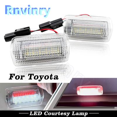 Car LED Door Welcome Light White+Red LED Courtesy Lamp For Toyota Avalon 05- Venza 09- Highlander 08- Camry 11- Crown 05-12
