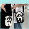 Trendy Ghost Skull Crossbody Bag Small Pu Shoulder Bag For Men And Women