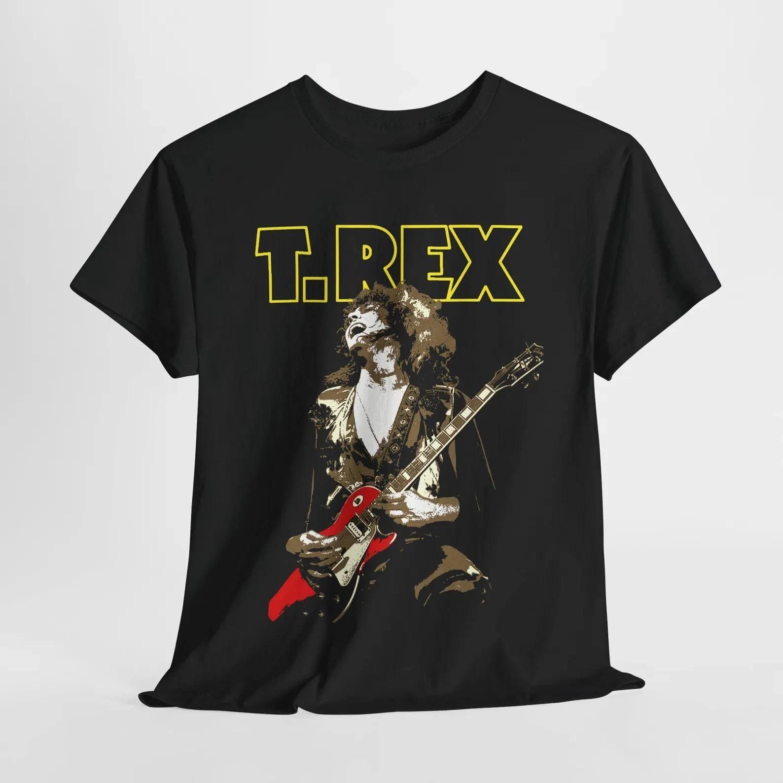 

T.Rex 1972 World Tour T-T-Shirt Vintage Glam Rock Graphic Tee Marc Bolan Fan Top L