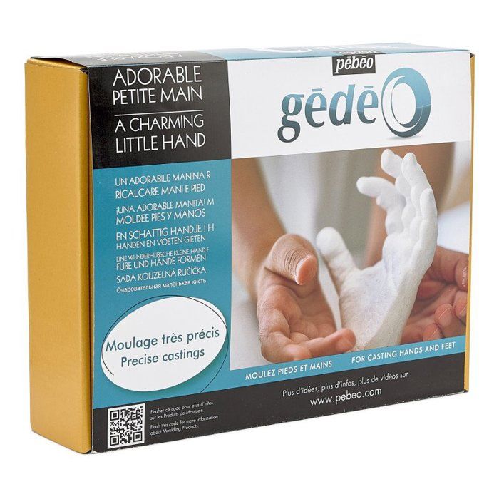 Kit Moulage Petite Main GEDEO - PEBEO - 250 grs d'alginate - 500 grs de plâtre résine - Blanc - 10 ans et plus