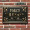 Vintage Metal Sign Therapy Session In Progress 8x12 Inch Wall Decor For Porch Home
