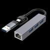 USB 3.0 Hub with Gigabit RJ45 Ethernet and 100Mbps Network Card