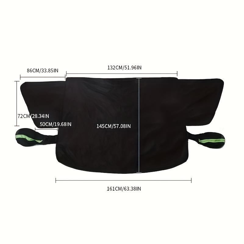 Magnetický & Pevný Popruh Kryt na čelní sklo auta proti sněhu - Odolná Oxford Tkanina Celoroční Chránič čelního skla s UV/Sluneční ochranou