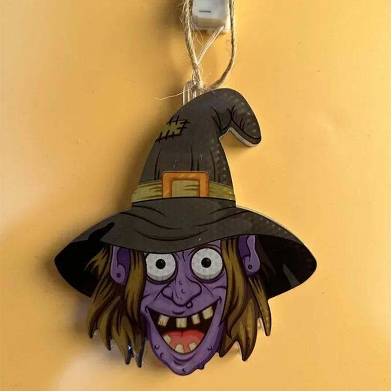Halloween Night Decoration Hanging Light Pumpkin Light Pendant String Demon Headlight Indoor Outdoor Family Gathering Party Prop