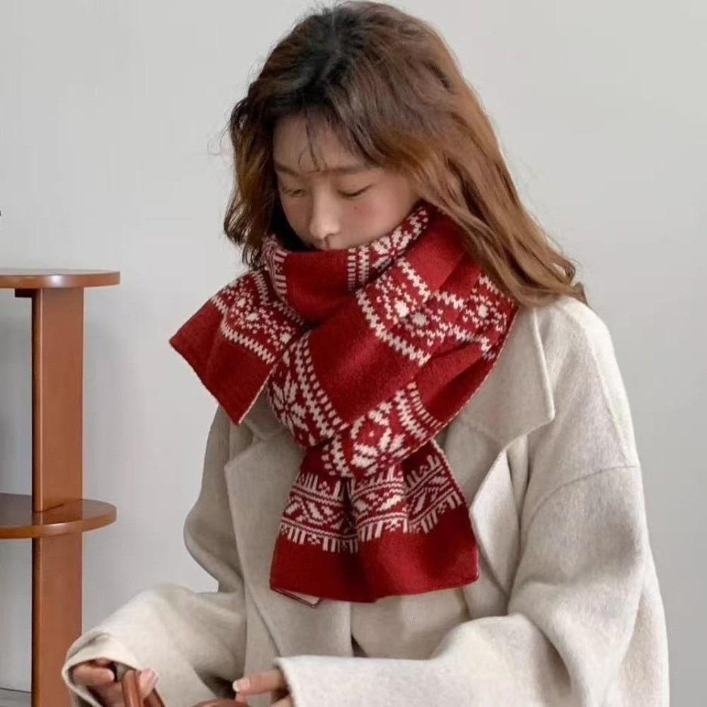 Knitted Knitted Scarf Windproof Neckerchief New Neck Warmer Gift