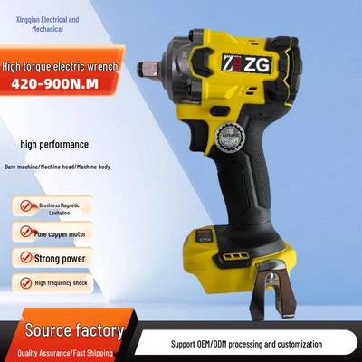 High Torque Industrial Brushless Electric Wrench, Universal Head Replacement, Bare Tool Model