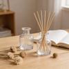 2Pcs Glass Diffuser Bottles for Reed Diffusers Elegant Cylindrical Design Empty Refillable Aromatherapy Jars Small Mouth