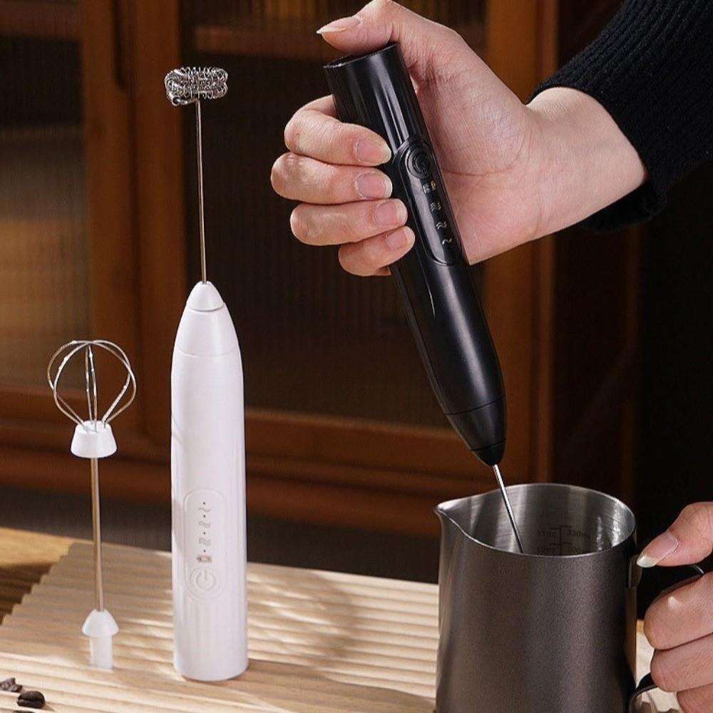 Handheld Coffee Whisk USB Rechargeable Egg Beater Drink Stirrer Electric Milk Frother  Drink