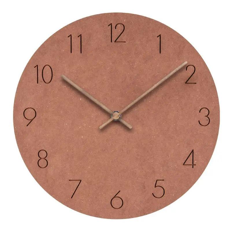 Nordic Wood Wall Clock Living Room Silent Quartz Elegant Kitchen Clock Modern Big Clocks Wall Digital Home Decor Relogio De Parede Gift FZ997
