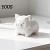 Minimalist Animal Decor 3D Printed Geometric Piglet Figurine, Modern Statue, Pig Sculpture, Matte Sculpture Compact Ornament for Home Office
