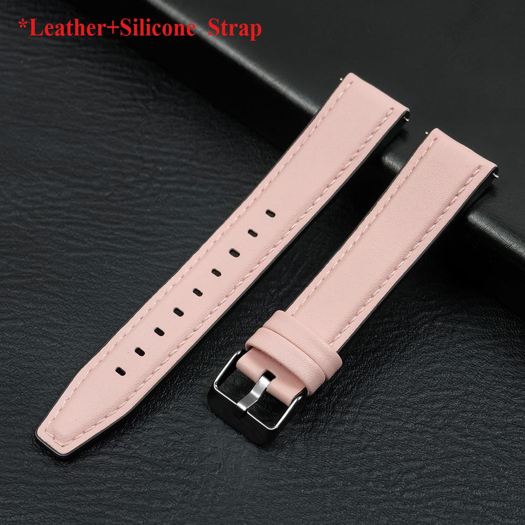 20mm 22mm Leather Strap for Samsung Galaxy Watch 7 6 5 4 40 44mm Gear Band Vintage Bracelet for Xiaomi Redmi Watch 5 Lite/Active