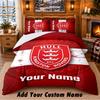 Hull KR Pattern Bedding 3Pcs Set Custom Name, Bed Sheet And Pillowcases For Home Bedroom