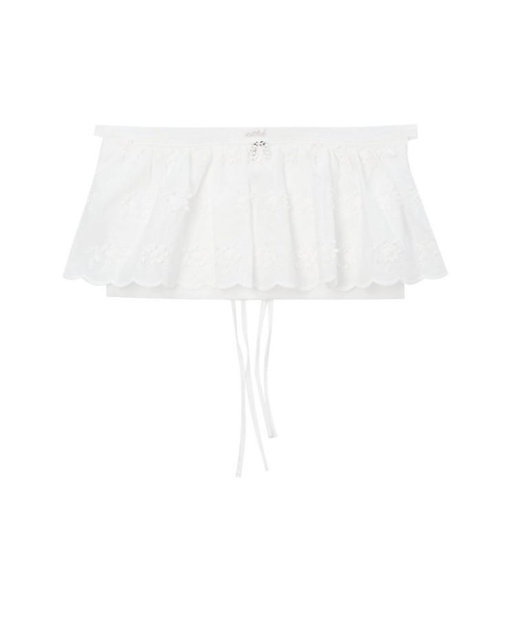 Athe Vanessabruno [Frill] White Flower Layered Bag And Shoulder Bag Aaba5E752Wt