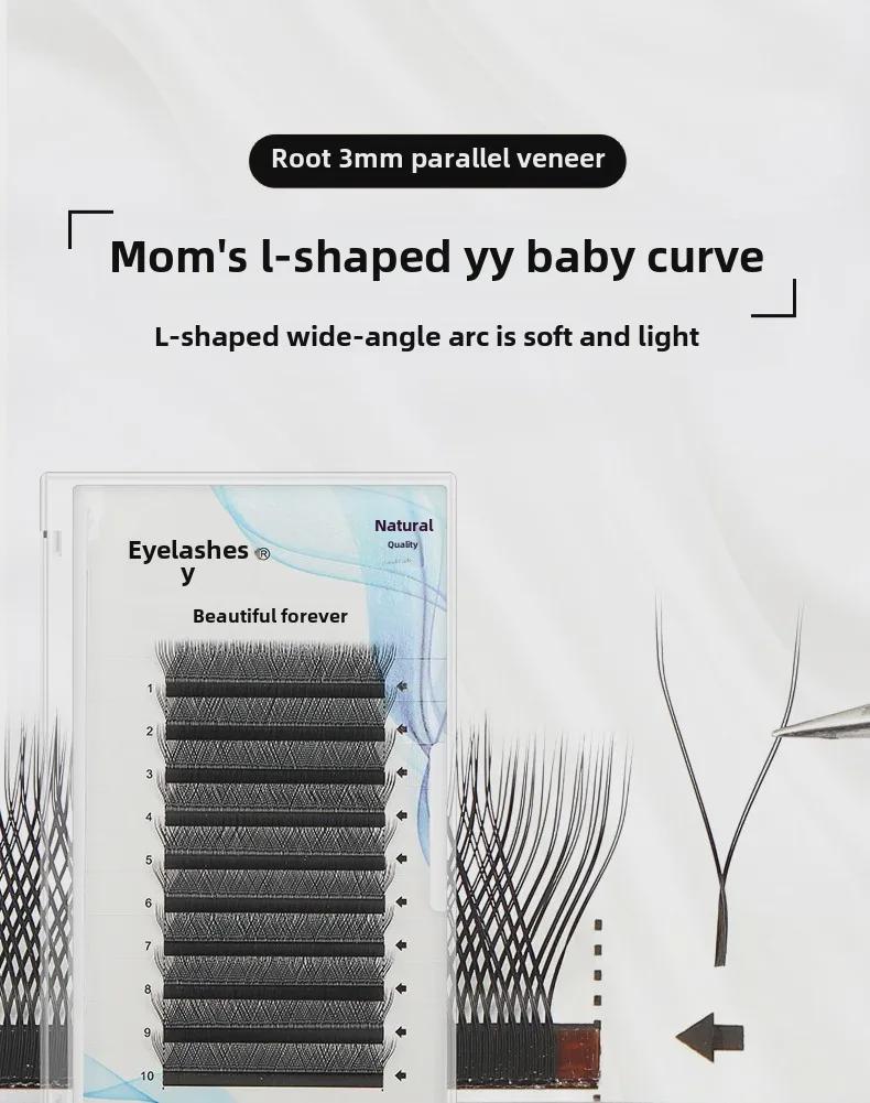 L-förmige YY Falsche Wimpern - Natürlich Lang Baby-Bogen