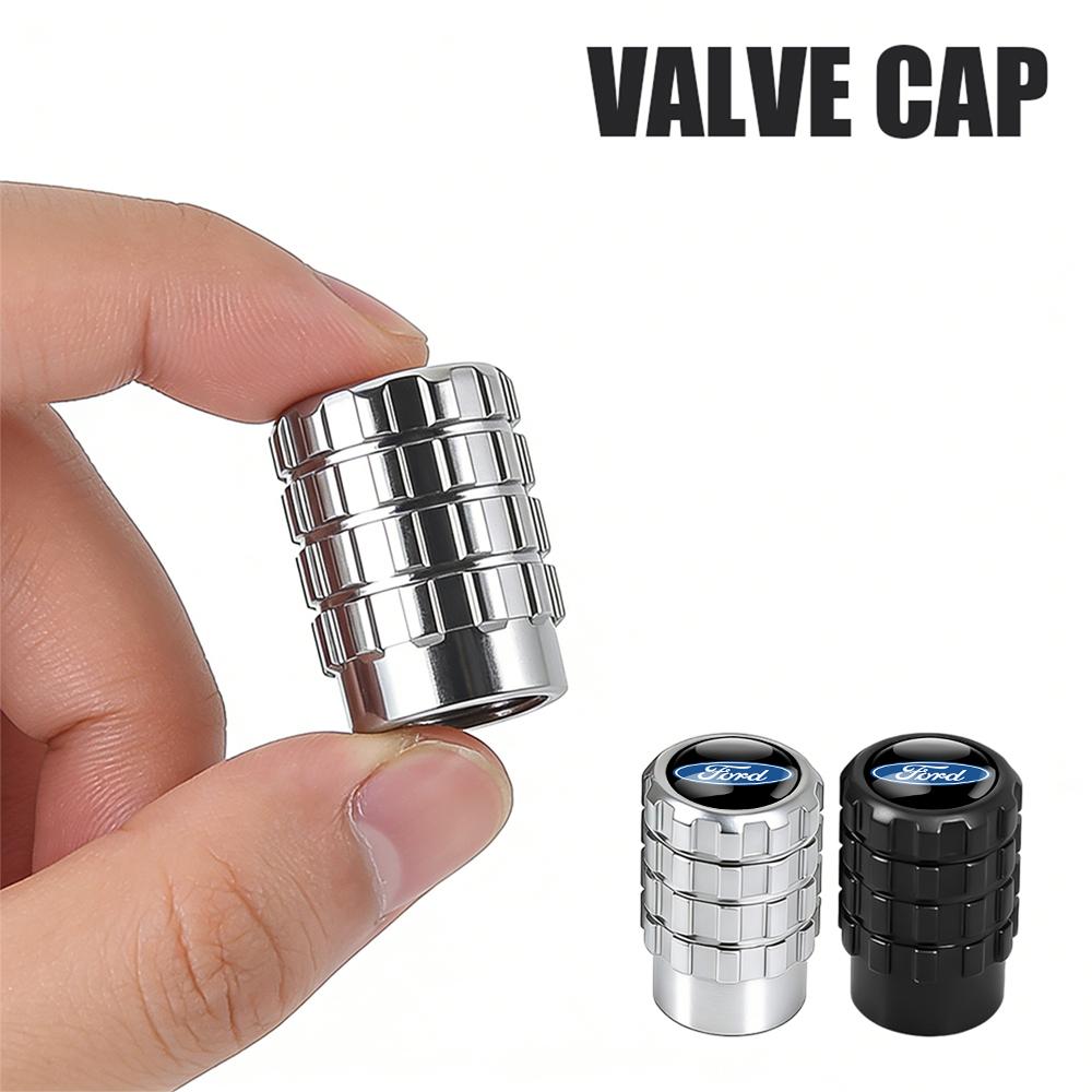 Aluminum Alloy Car Tire Valve Caps Airdust Waterproof Tyre Rim Stem Cover For Ford Focus Fiesta Ranger Mondeo Kuga Mondeo SHELBY