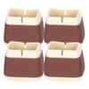 4Pcs Silicone Furniture Protectors 3.3x3.9x3.9cm NonSlip Chair Table Foot Covers Caps(Coffee )