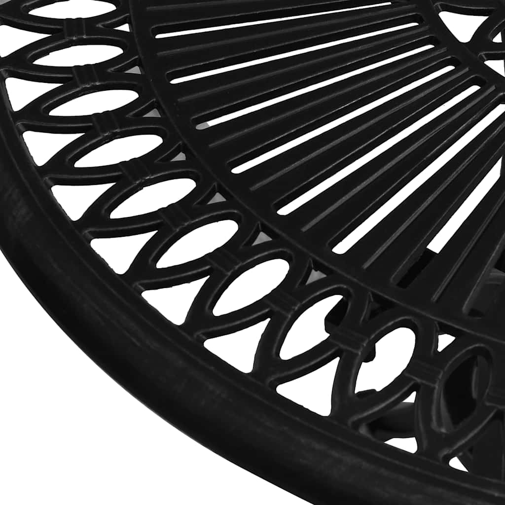 Garden Table Black 62x62x65 Cm Aluminium Cast