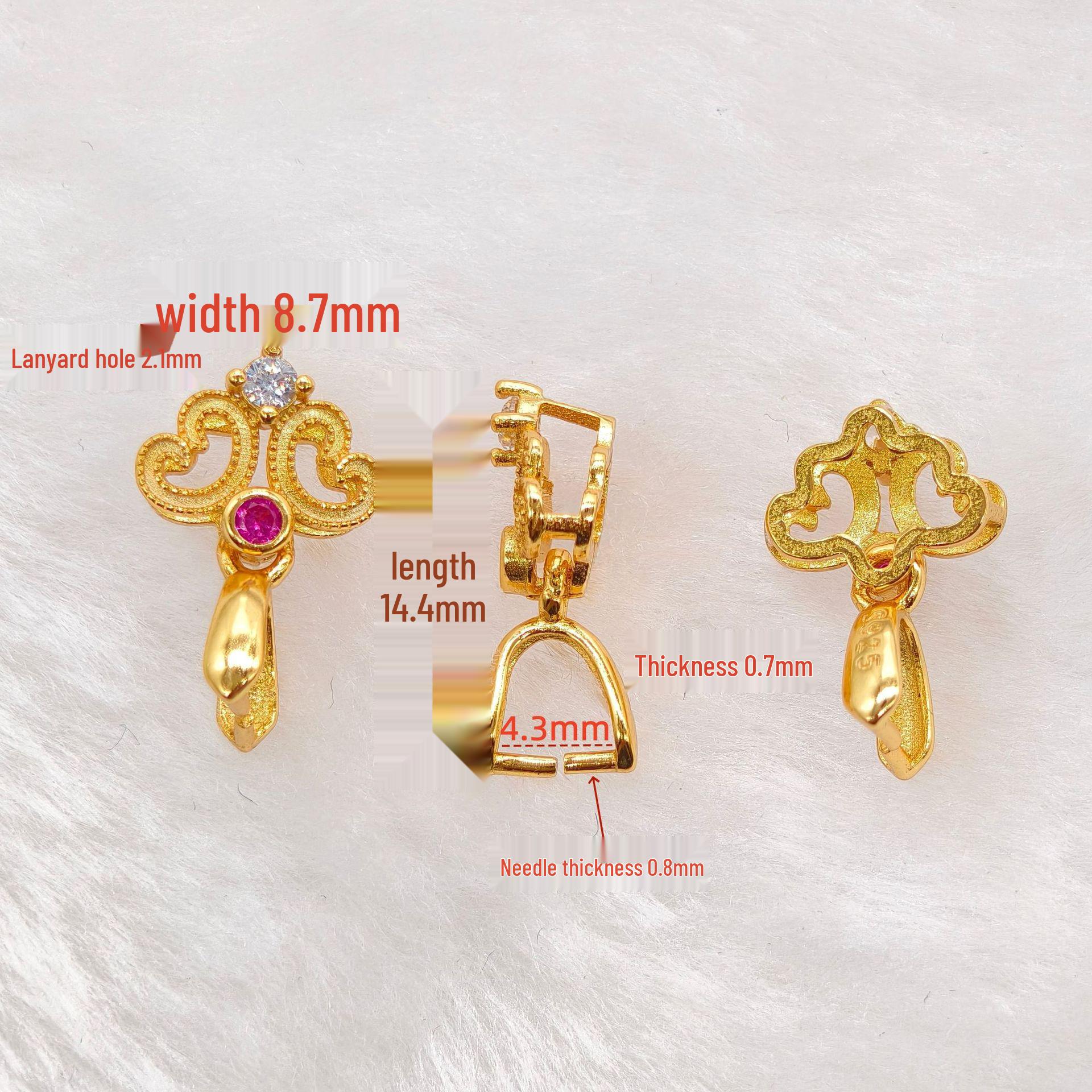 2025 S925 Sterling Silver Double Heart Pendant with Emerald Jade Guanyin Buddha Clip