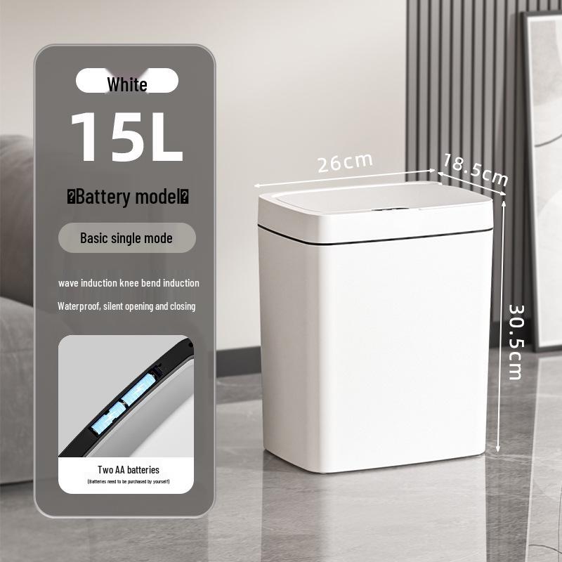 Бесконтактное 18-литровое умное мусорное ведро с герметичной крышкой для гостиной