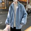 Winter stand-up collar lamb wool jacket men's casual loose Korean version trendy teen student handsome fleece jacket