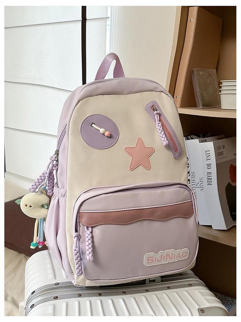 Korean-Style Cartoon Backpack: Lightweight, Waterproof, Large Capacity for Elementary Students