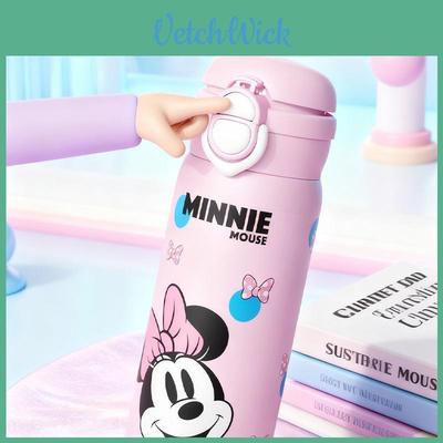 Mickey Mouse Kids Insulated Water Bottle With Straw Lock For School Portable Drinkware