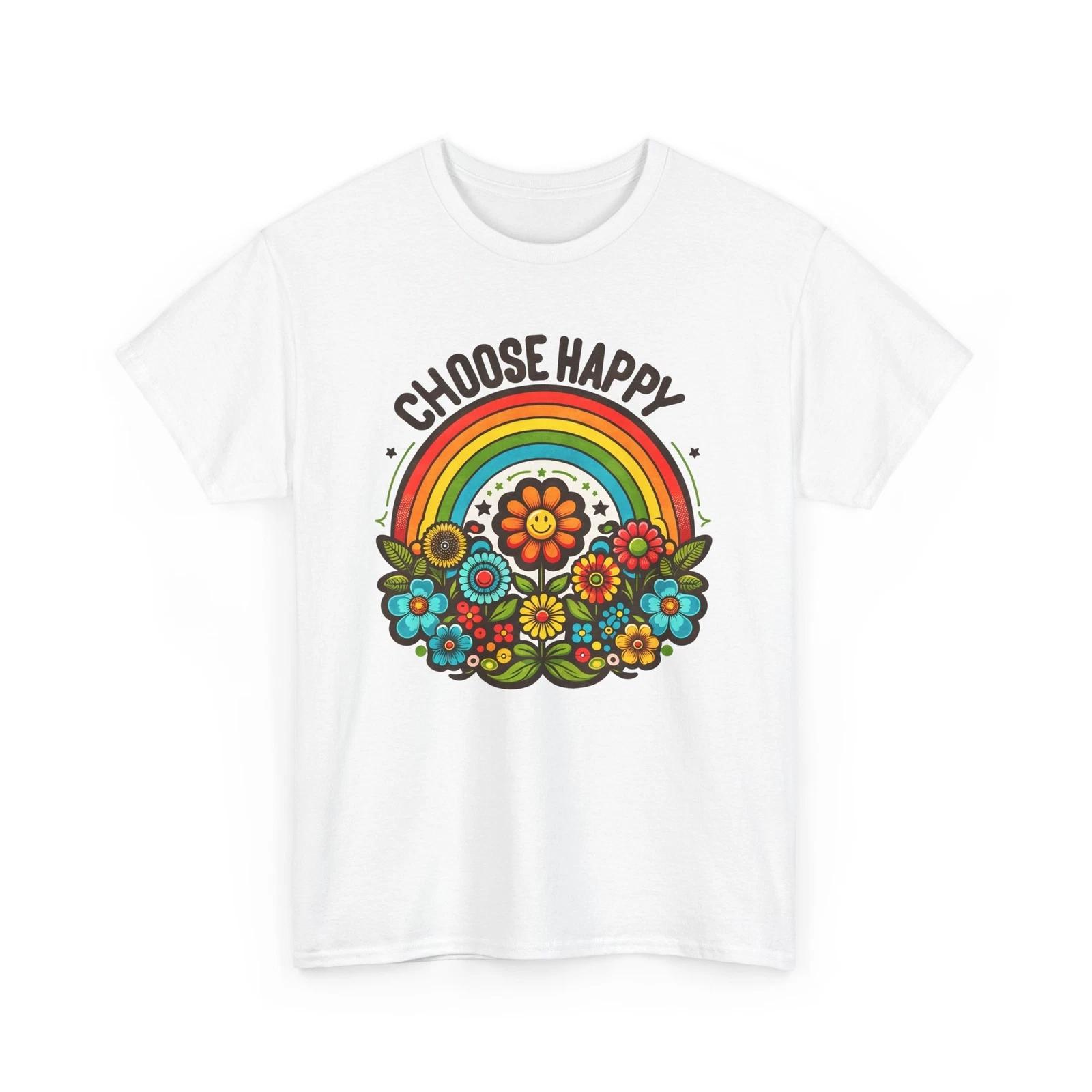 Sunshine & Rainbows T-Shirt | Hippie Good Vibes Tee | Boho Summer Shirt 3XL