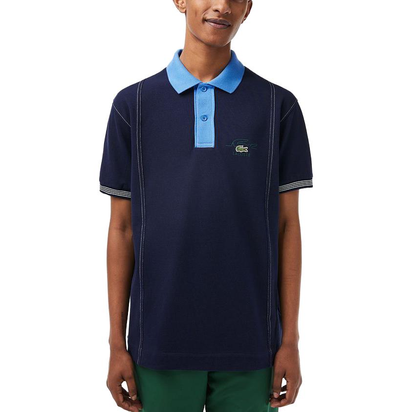 Lacoste Polo Shirts Men's Navy Blue Polo Collar Moderate Straight Fit PH5743-141160-F65